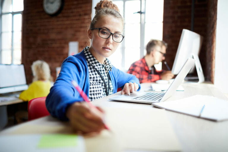 diligent female student